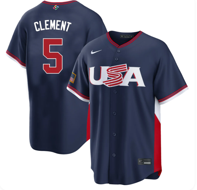 Men's Ernie Clement USA #5 2026 World Baseball Classic Jersey