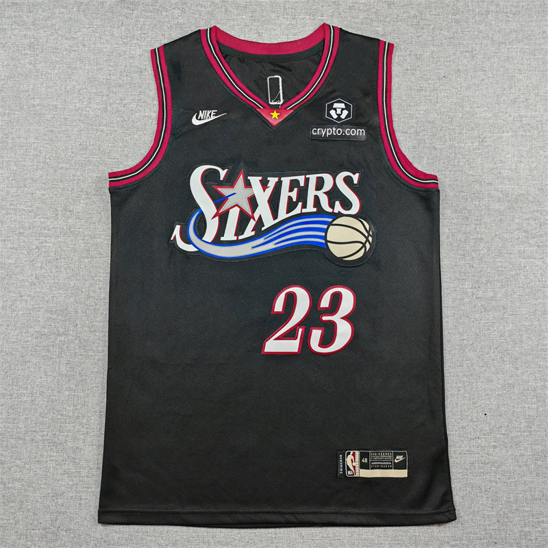 LeBron James #23 Philadelphia 76ers City Edition Swingman Jersey – Black