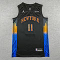 Jalen Brunson #11 New York Knicks Statement Edition Swingman Jersey – Black (City Lights)